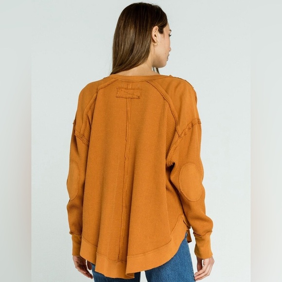 We The Free Free People Thermal Knit Shirt In Autumn Wildflower size small - Picture 2 of 14